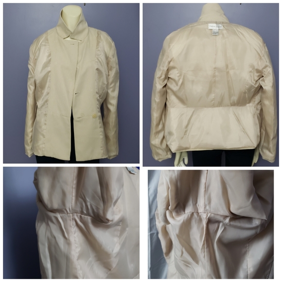 Casual Corner Tan Blazer Size 6 - Picture 5 of 8